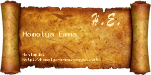 Homolya Emma névjegykártya