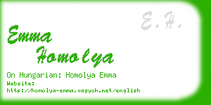 emma homolya business card